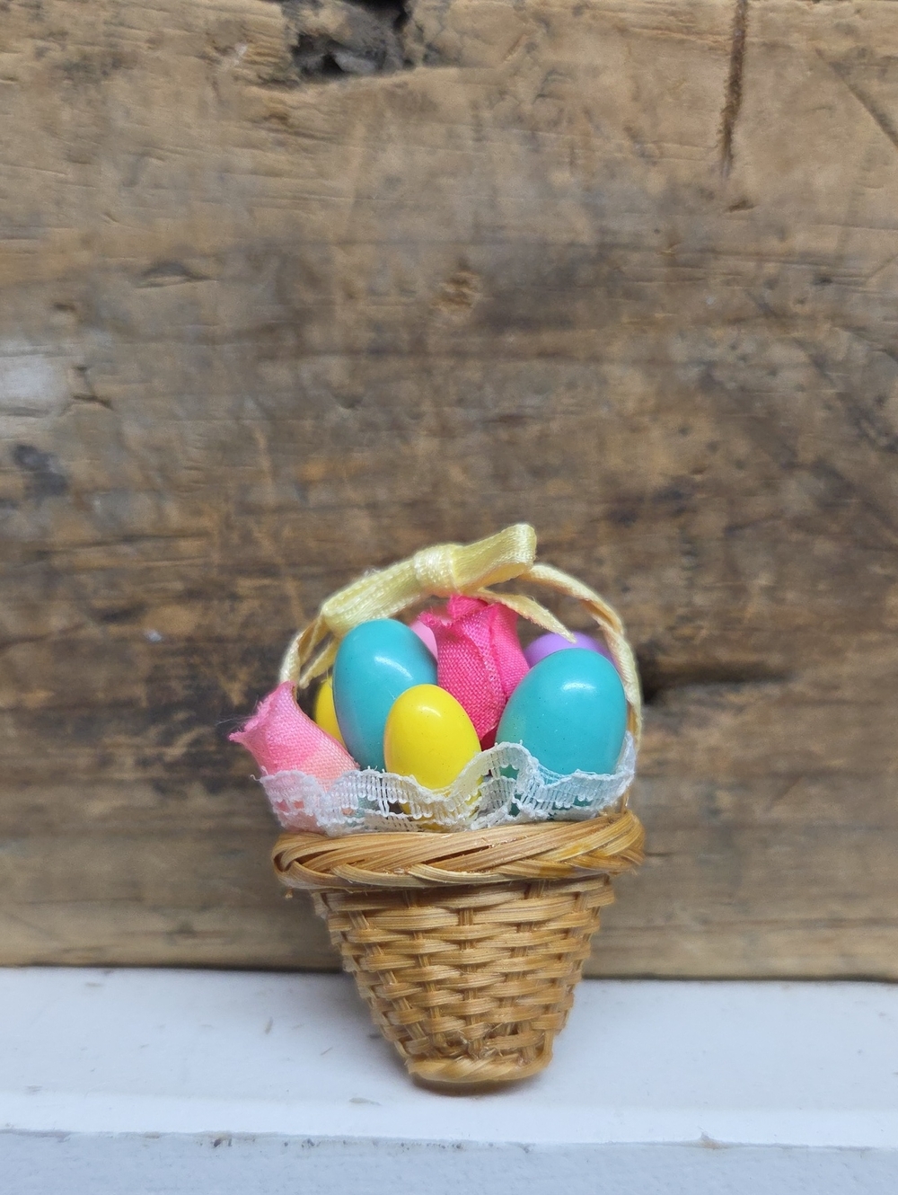 Vintage Avon 1992 Festive Spring Easter Basket Brooch